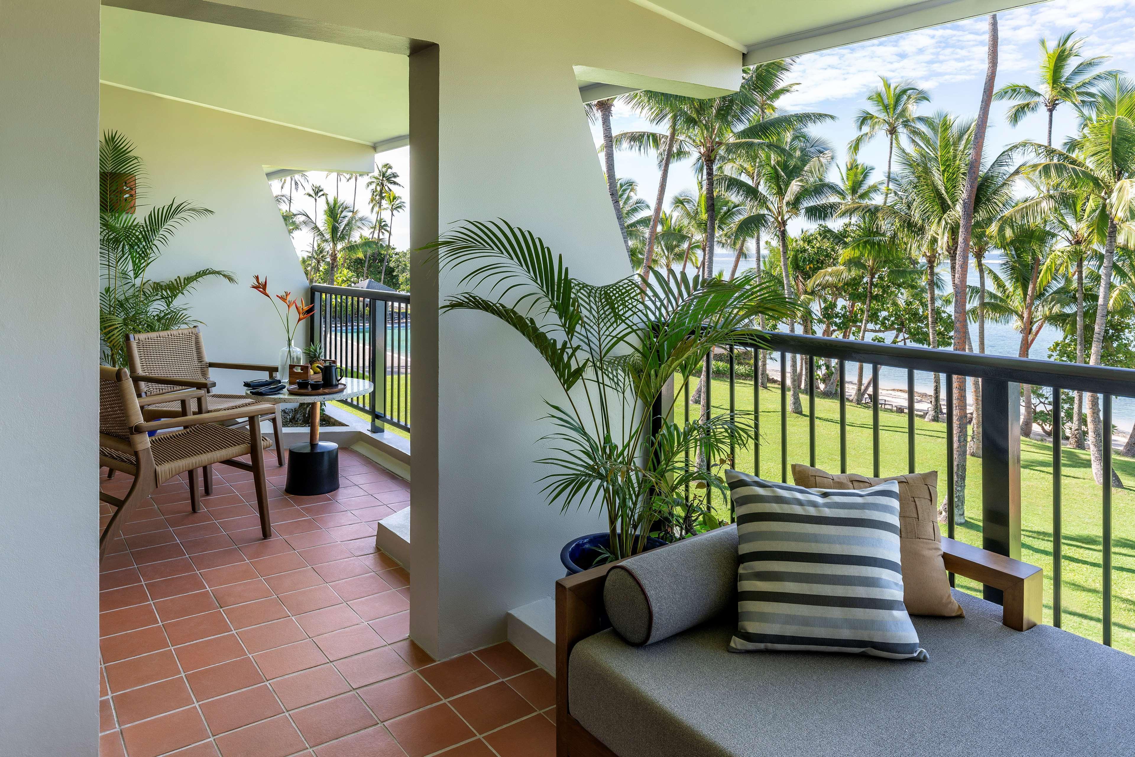 Shangri-La Yanuca Island, Fiji Voua Exterior foto A balcony at the resort