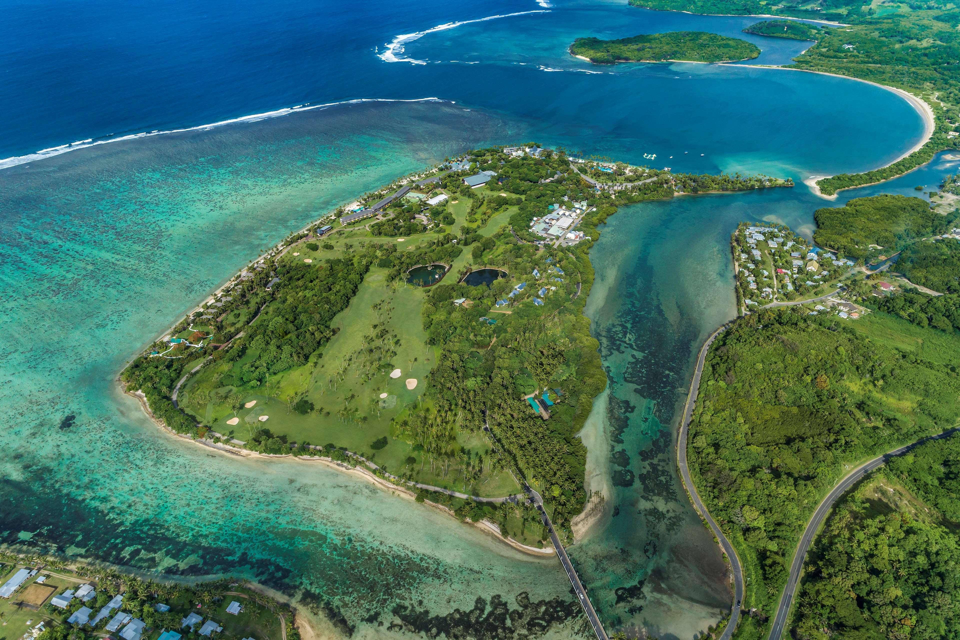 Shangri-La Yanuca Island, Fiji Voua Exterior foto Aerial view of the island